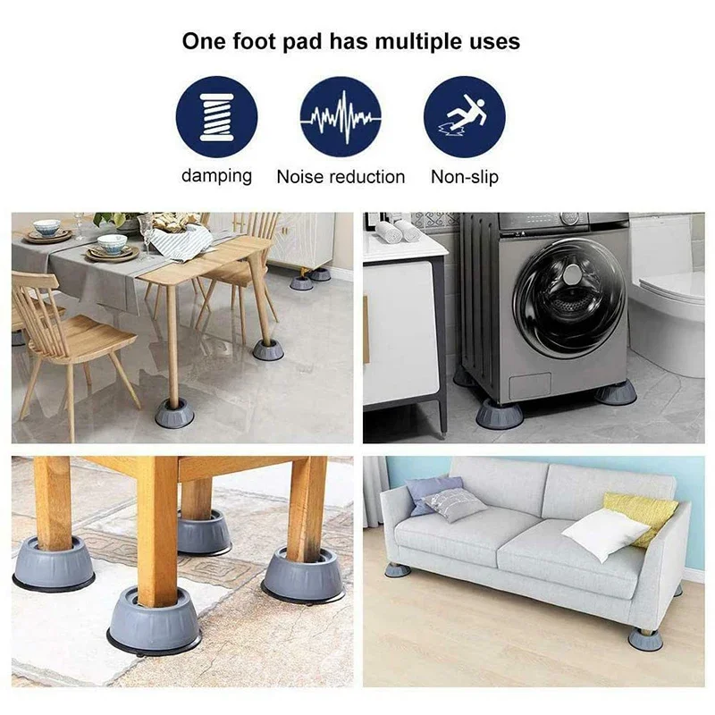 Soporte Antivibración para Lavadora · Pack 4 Unidades