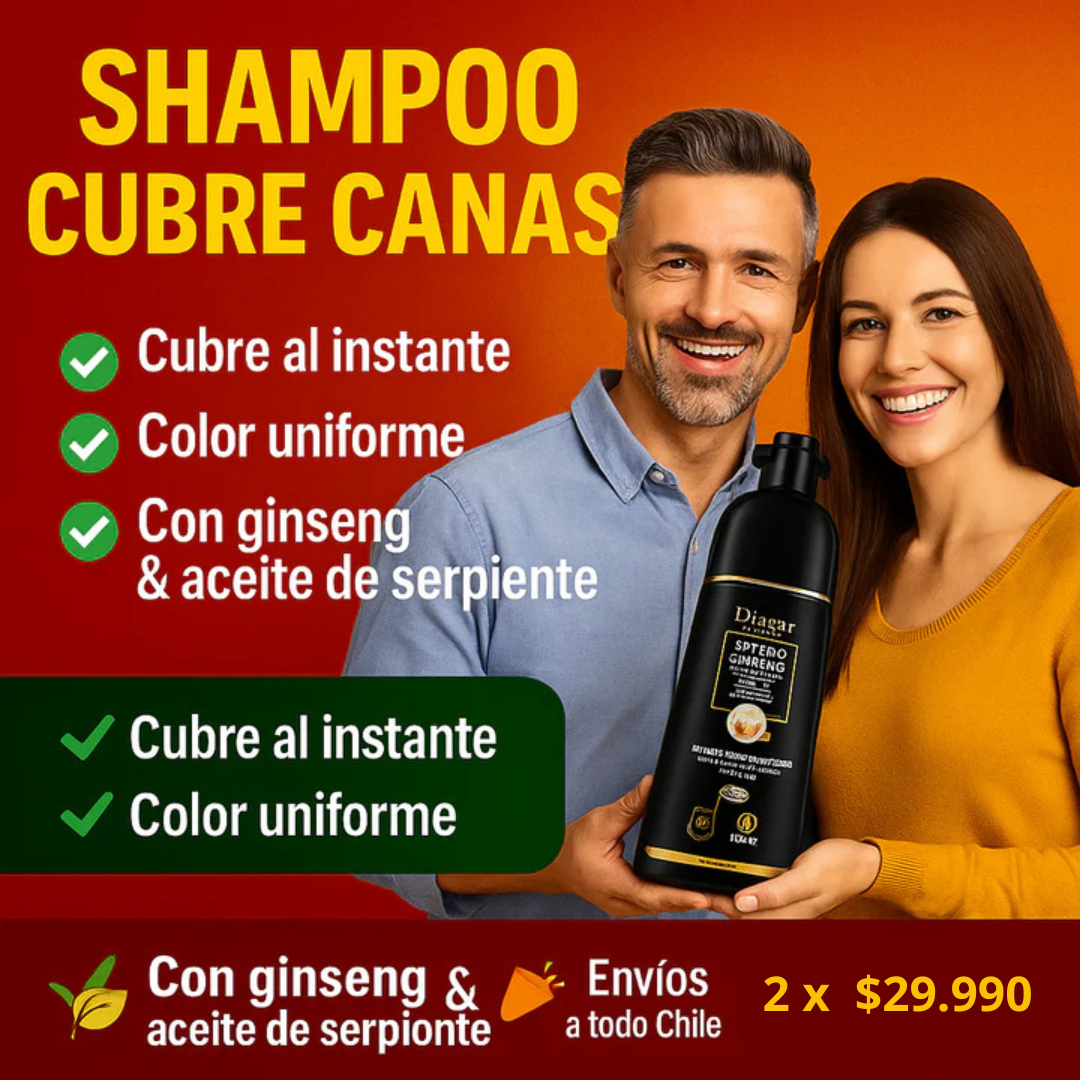 Shampoo Disaar® –Cubre canas y deja el cabello suave y brillante. ( Compra 2 por 29,990 CLP)