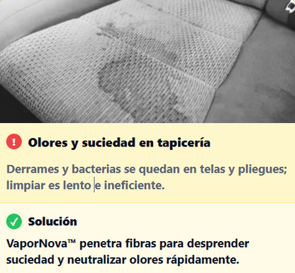VaporNova™ — limpieza profunda sin químicos