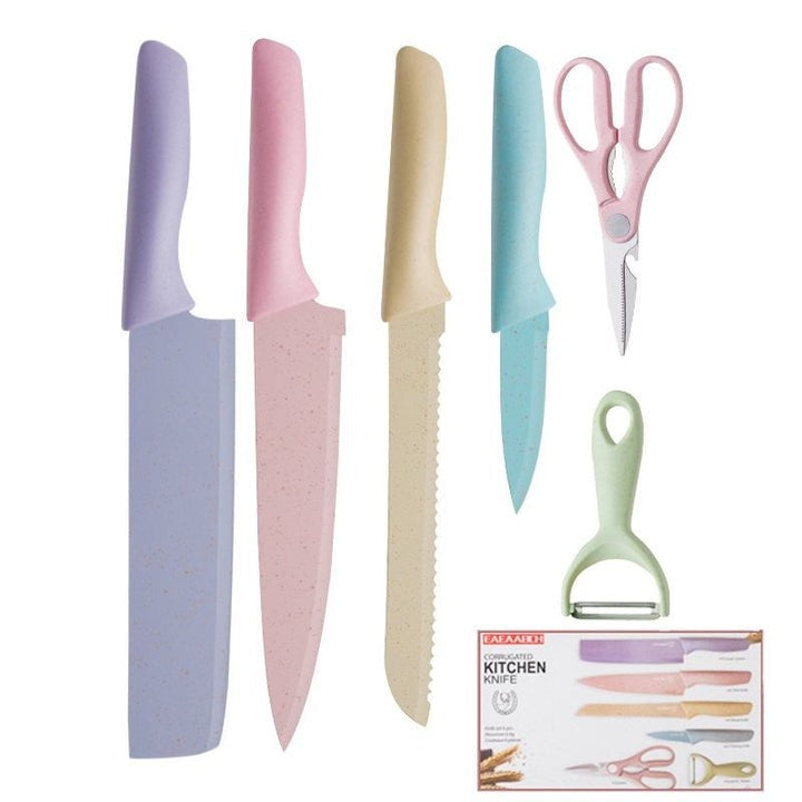 Set Juego De Cuchillos 6 Piezas Colores