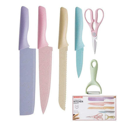 Set Juego De Cuchillos 6 Piezas Colores