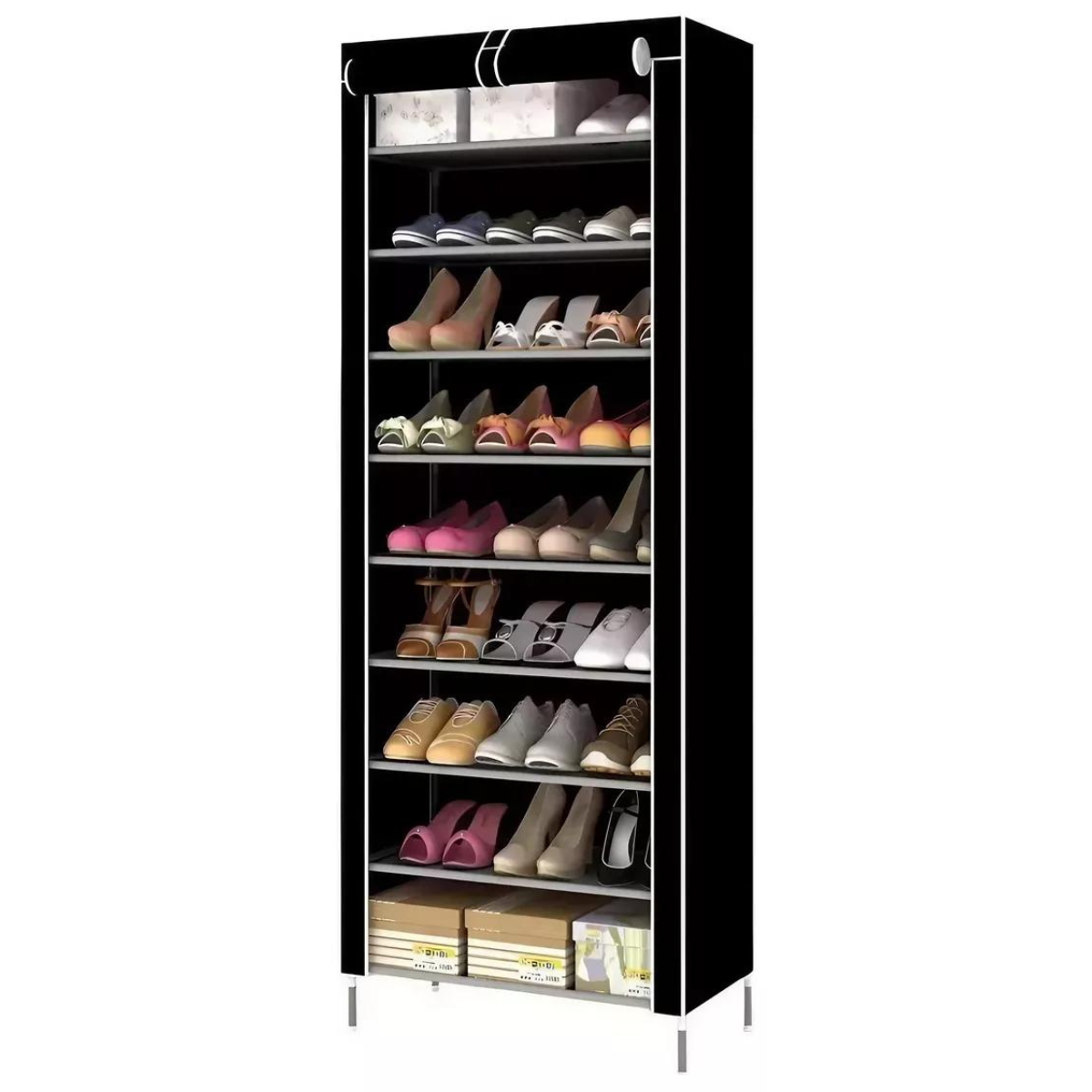 Zapatero Vertical 9 Niveles – Ahorra Espacio y Mantén Tu Hogar en Orden en Minutos