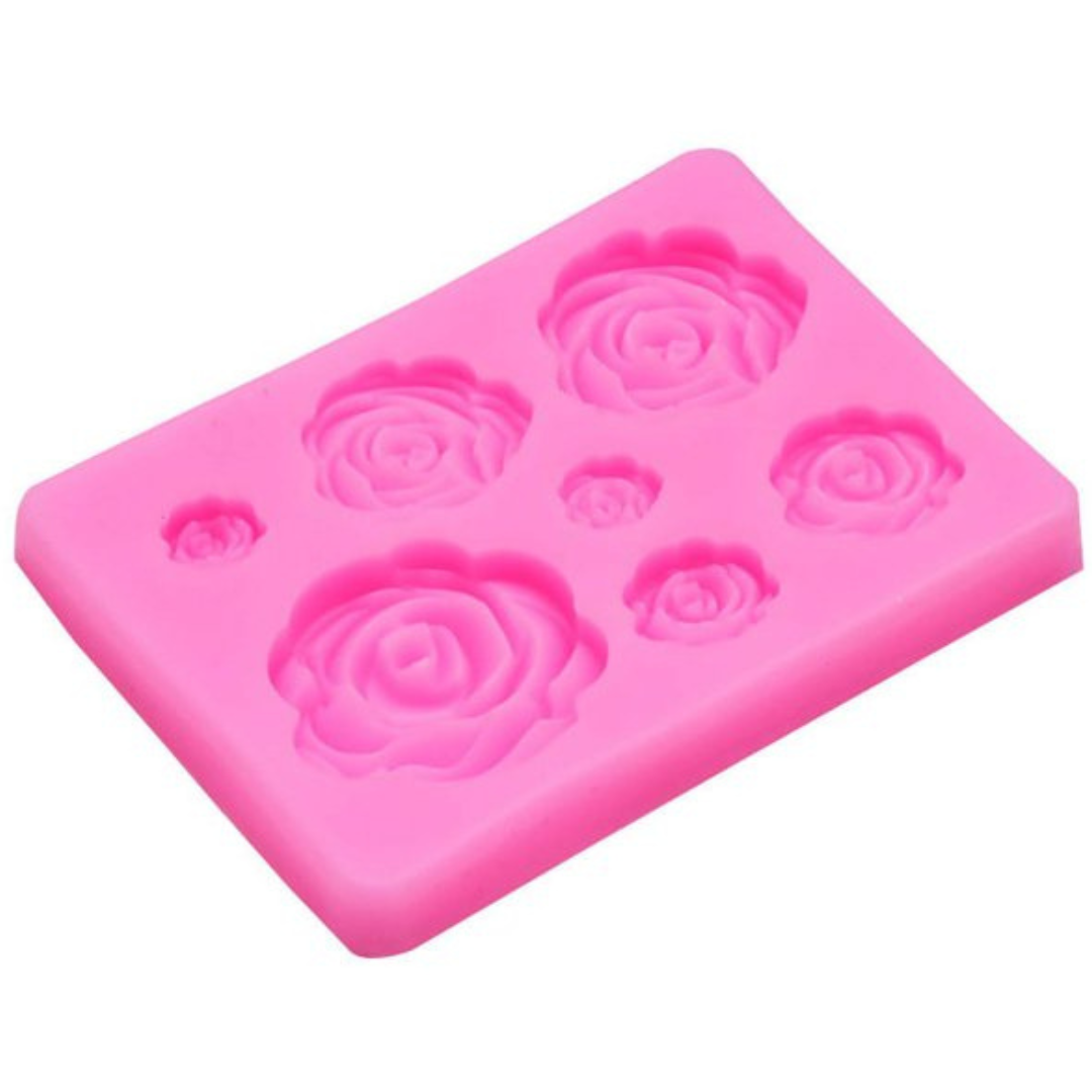 Moldes 7 Espacios Rosas De Fondant