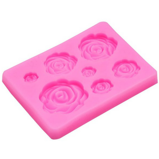 Moldes 7 Espacios Rosas De Fondant