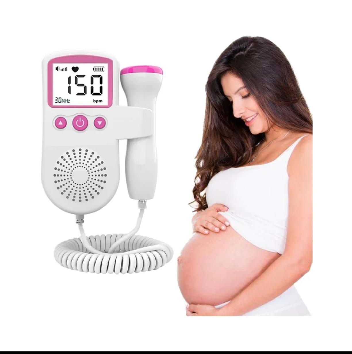 Doppler Fetal Portátil – Monitor de Latidos – Tranquilidad para Mamá en Segundos