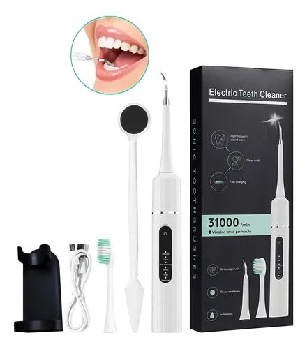 Limpiador Dental Ultrasónico – Eliminación de Sarro – Sonrisa Limpia en Casa desde la Primera Semana