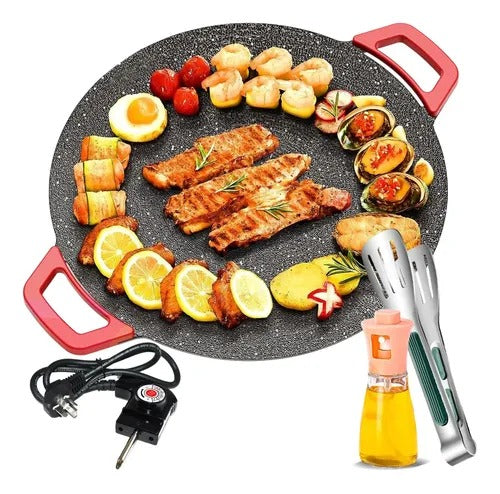 Sartén Eléctrico Parrilla – Cocina Sin Humo – Disfruta Asados en Minutos