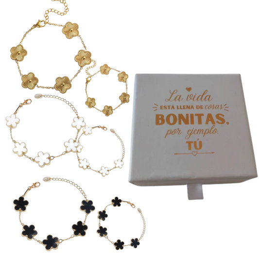 Pulseras Trebol de Cinco Hojas | <span style="color: #000000;"><strong><span style="color: #ff2a00;">¡COMPRA 1 Y LLÉVATE 2!</span></strong></span>