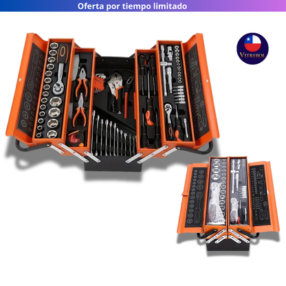 Caja baúl Metálico de herramienta con 85 piezas  - para todos tus trabajos