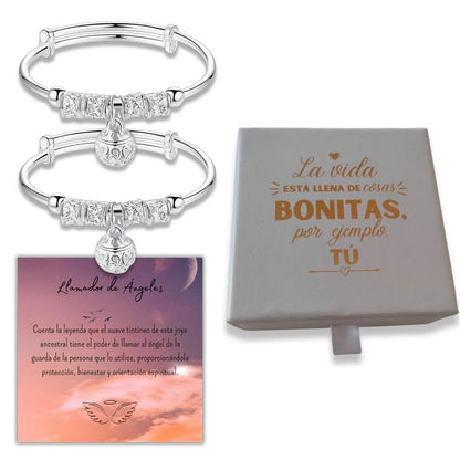 Pulseras "Llamador de Ángeles" | <span style="color: #000000;"><strong><span style="color: #ff2a00;">¡COMPRA 1 Y LLÉVATE 2!</span></strong></span> Plata 100% Auténtica (925)