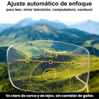 GAFAS MULTIFOCALES INTELIGENTES TR90 CON ZOOM AUTOMATICO, PROTECCION DE LUZ AZUL Y AMARILLA.