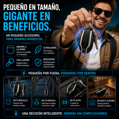 🔋 💫 ✨Mini Power Bank Llavero – Energía de Emergencia en tu Bolsillo💫 ✨+ ENVÍO GRATIS 🚚