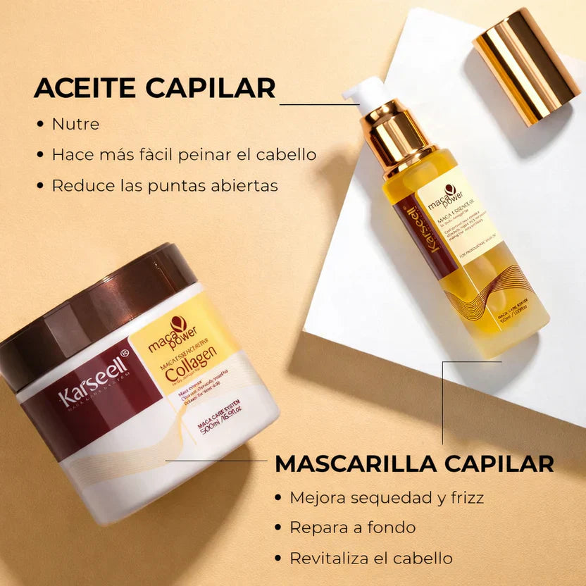 Combo Karseell 2 mascarillas + 1 Aceite de argán