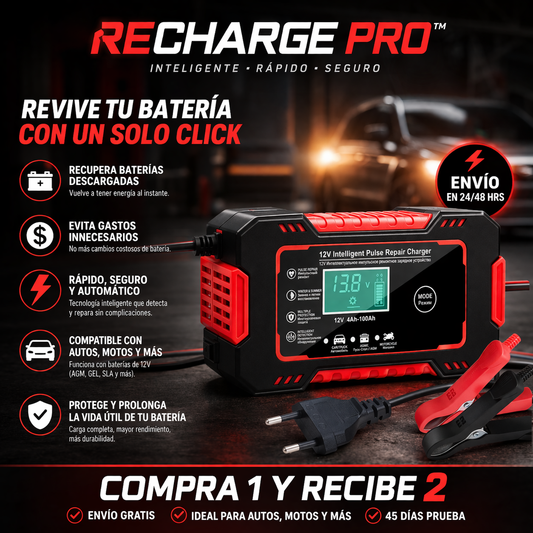ReCharge Pro™ - Revive tus baterias al instante