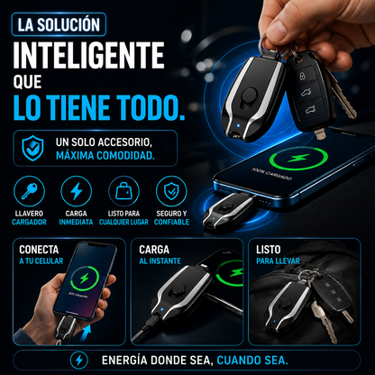 🔋 💫 ✨Mini Power Bank Llavero – Energía de Emergencia en tu Bolsillo💫 ✨+ ENVÍO GRATIS 🚚