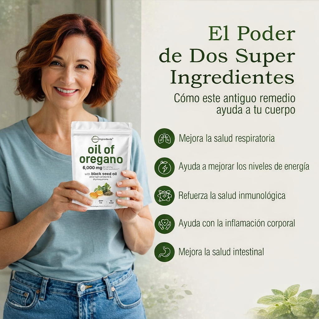 💫 ✨Aceite de orégano con aceite de semilla negra-60 cápsulas. Mejora tu salud💫 ✨+ ENVÍO GRATIS 🚚