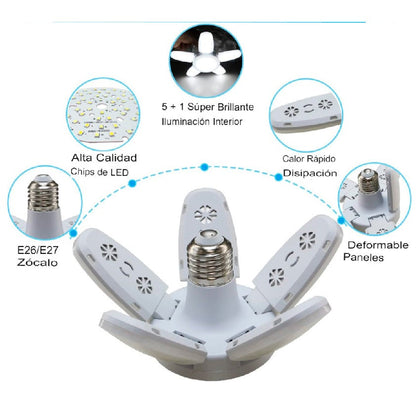 AMPOLLETA LED DE 5 ASPAS Y 55W