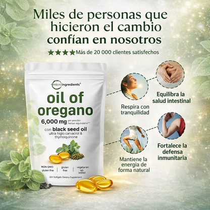 💫 ✨Aceite de orégano con aceite de semilla negra-60 cápsulas. Mejora tu salud💫 ✨+ ENVÍO GRATIS 🚚