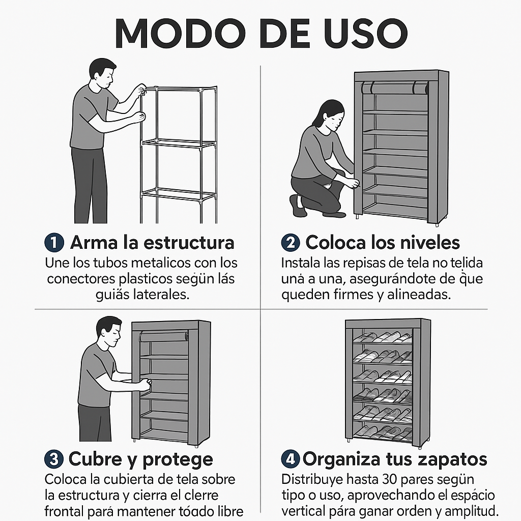 Zapatero Vertical 9 Niveles – Ahorra Espacio y Mantén Tu Hogar en Orden en Minutos