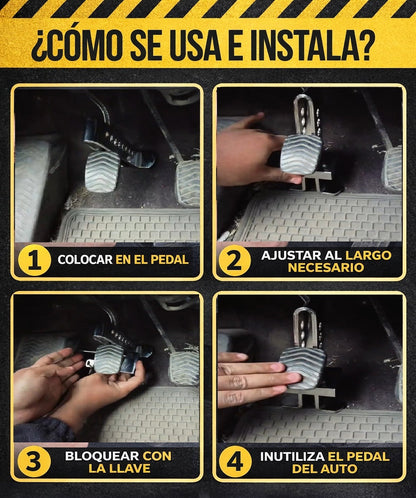TRABA PEDAL  ANTIRROBO AUTOMÓVIL
