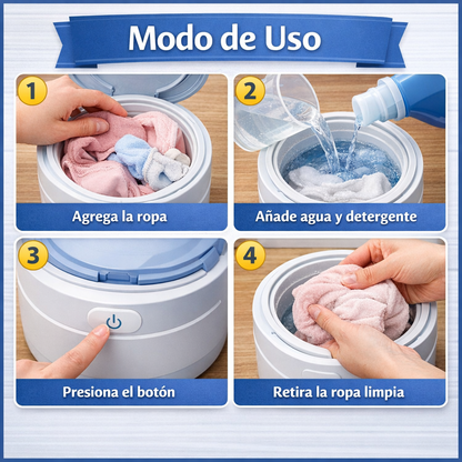 Lavadora Portátil – Lavado Automático – Ropa Interior limpia y fresca todos los días