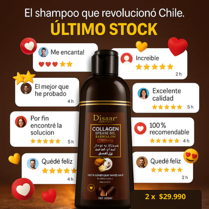 Shampoo Disaar® –Cubre canas y deja el cabello suave y brillante. ( Compra 2 por 29,990 CLP)