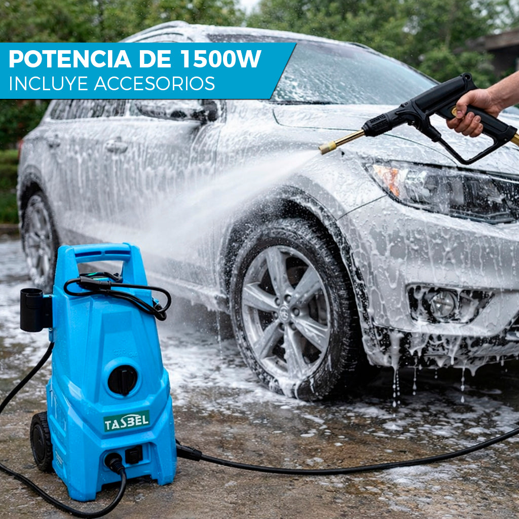 HIDROLAVADORA ELÉCTRICA DE ALTA PRESIÓN | TASBEL™ 1500W ⚡
