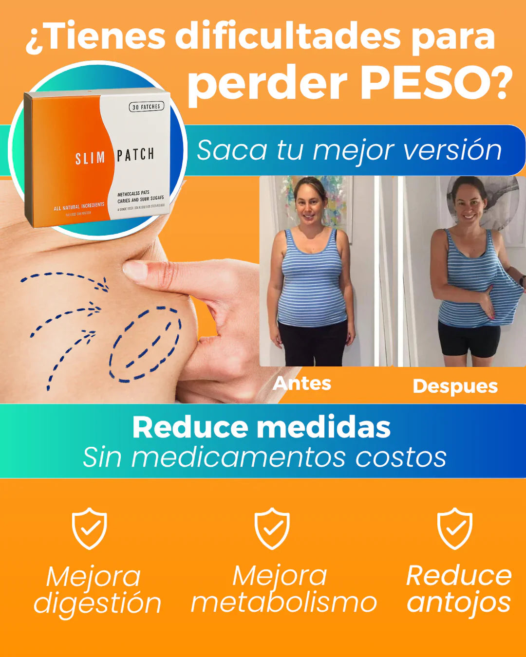 SLIM PATCH - PARCHE ADELGAZANTE (30 unida