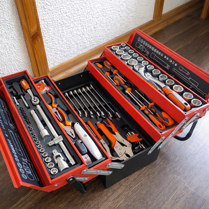 CAJA DE HERRAMIENTAS 85 PIEZAS – 5 NIVELES - PROFESIONAL