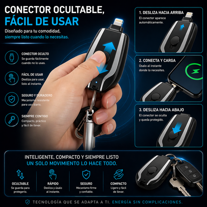 🔋 💫 ✨Mini Power Bank Llavero – Energía de Emergencia en tu Bolsillo💫 ✨+ ENVÍO GRATIS 🚚