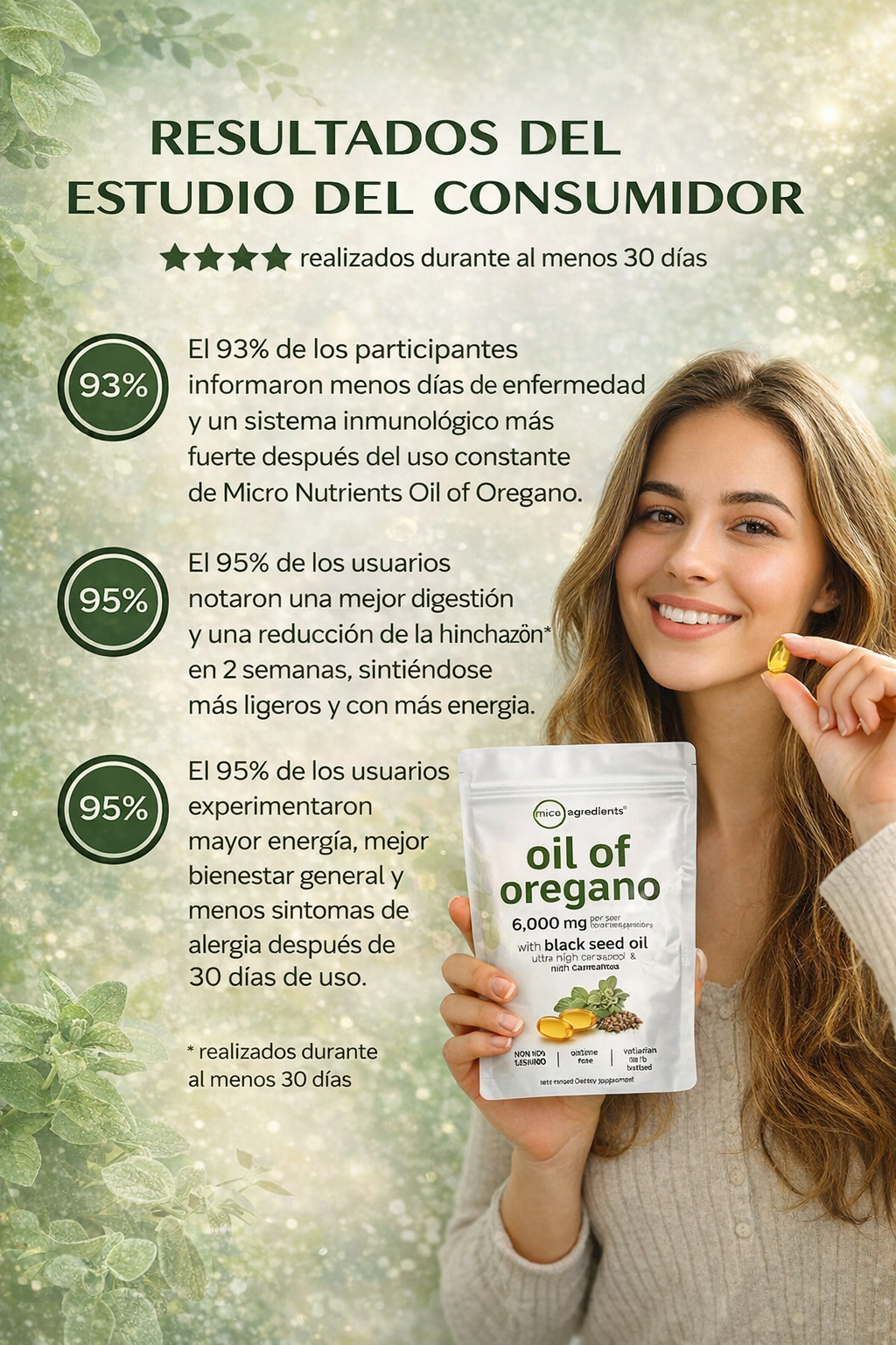 💫 ✨Aceite de orégano con aceite de semilla negra-60 cápsulas. Mejora tu salud💫 ✨+ ENVÍO GRATIS 🚚