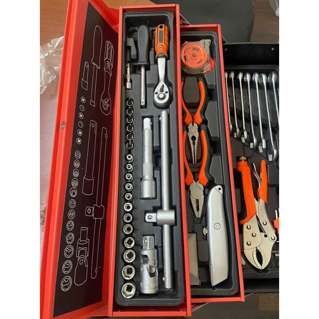 Caja baúl Metálico de herramienta con 85 piezas  - para todos tus trabajos