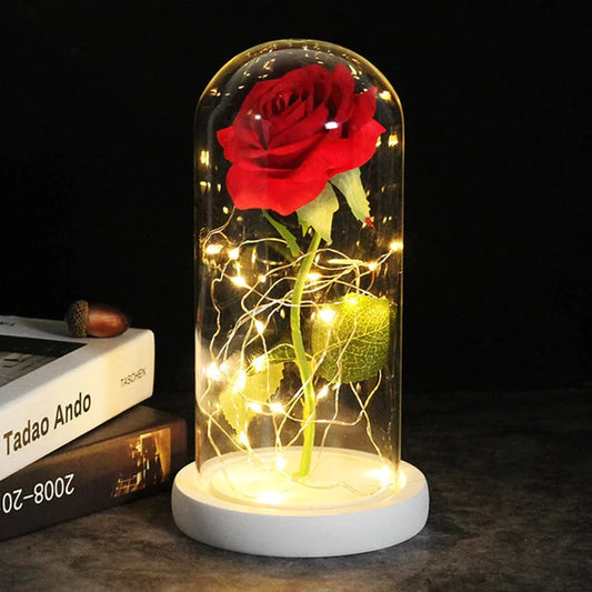 Rosa Eterna con luz Led  - (PAGO CONTRAENTREGA)