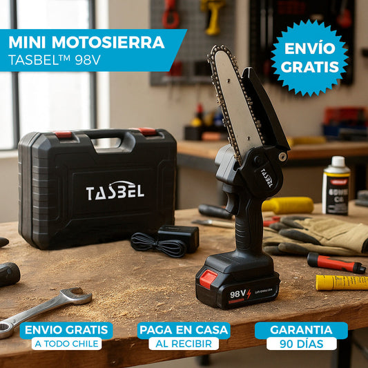 MINI MOTOSIERRA INALAMBRICA TASBEL™  | INCLUYE BATERÍA Y CARGADOR ⚡
