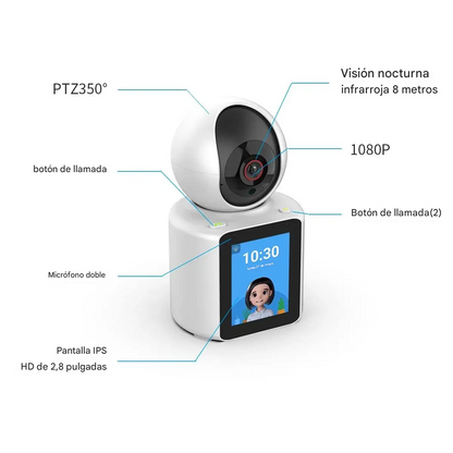 Camara De Seguridad con Videollamada 4k Monitor Bebe