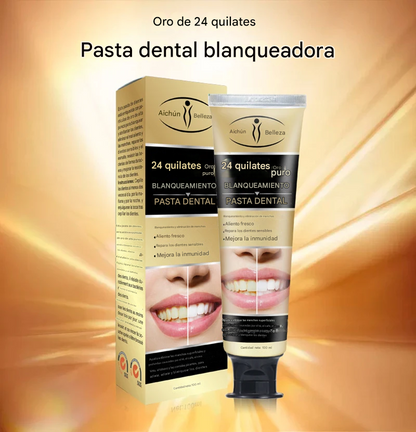 PASTA DENTAL GOLD BLANQUEADOR ANTI-MANCHAS 2X1